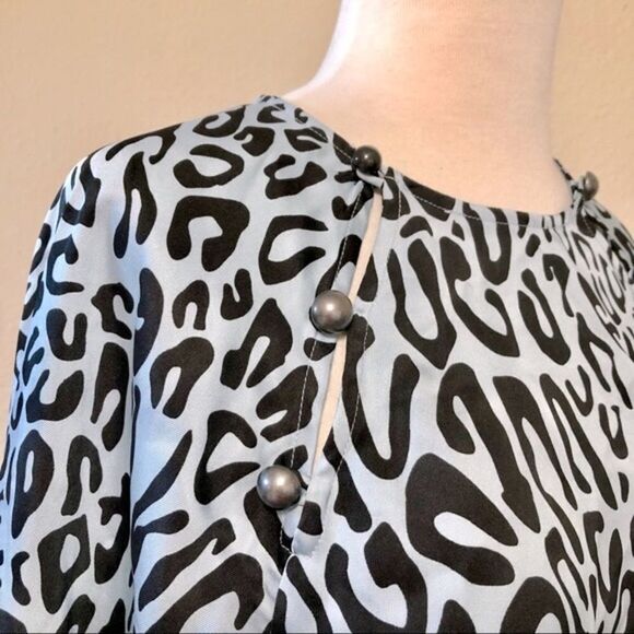 Rebecca Minkoff Angelina Leopard Print Tie Waist Blouse Size Small - Picture 10 of 15